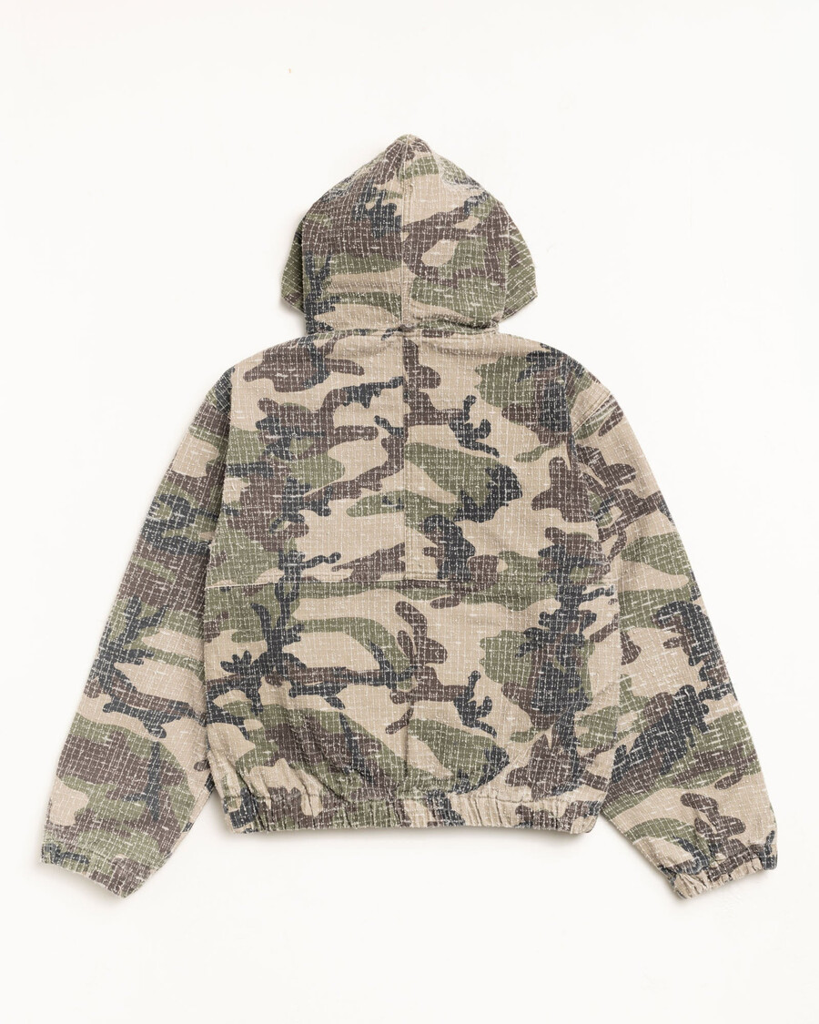 arbetsjacka camo canvas needlepunch i skogskamouflage