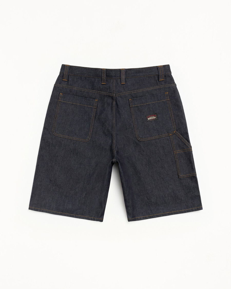 raw denim work shorts