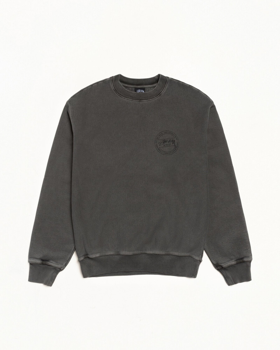 stüssy wear crew pigmentfärgad