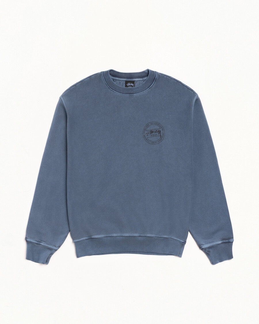 stüssy wear crew pigmentfärgad