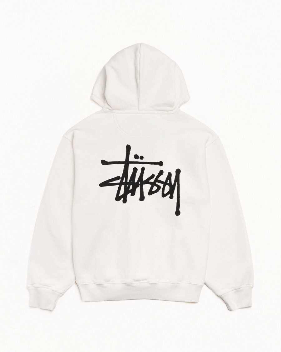 basic stüssy hoodie pigmentfärgad