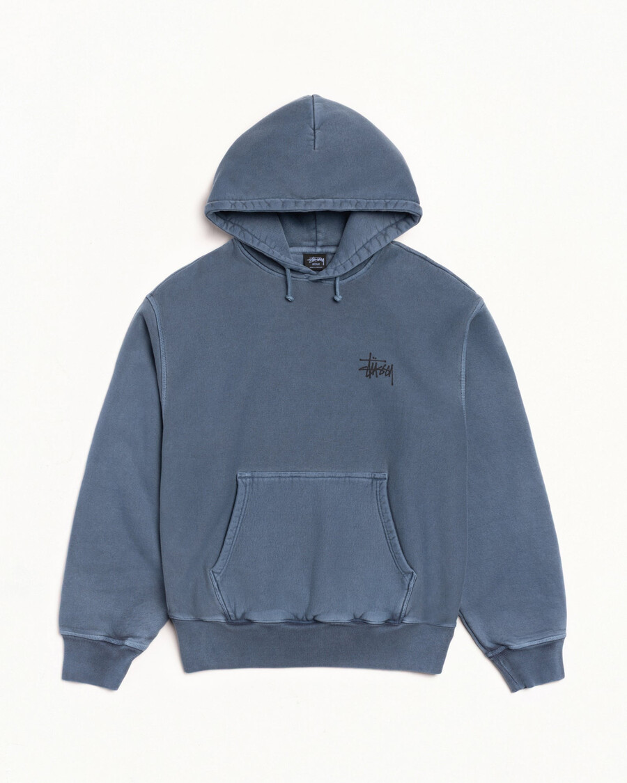 basic stüssy hoodie pigmentfärgad