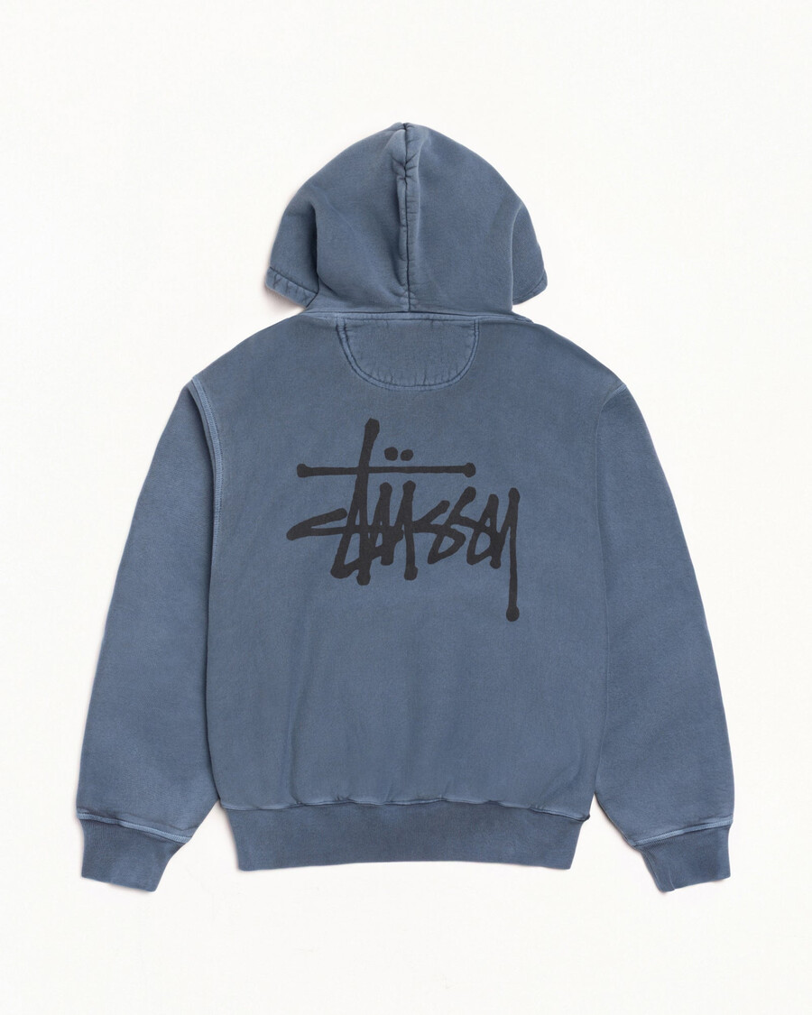 basic stüssy hoodie pigmentfärgad