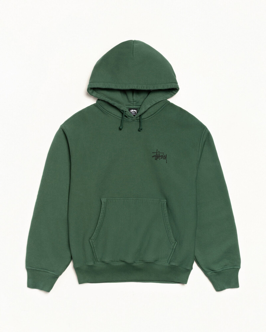 basic stüssy hoodie pigmentfärgad