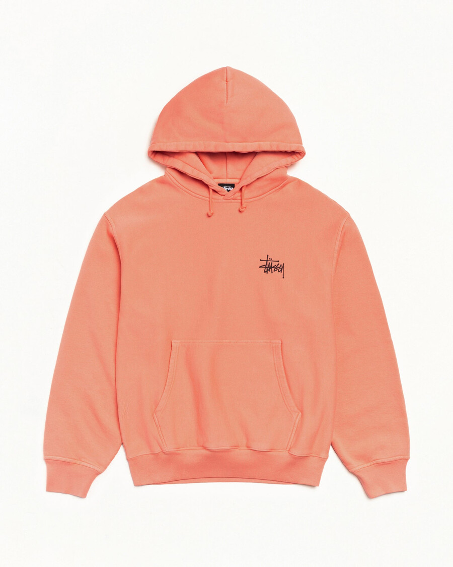 basic stüssy hoodie pigmentfärgad