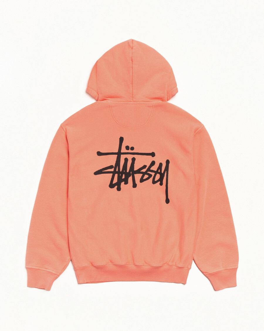 basic stüssy hoodie pigmentfärgad
