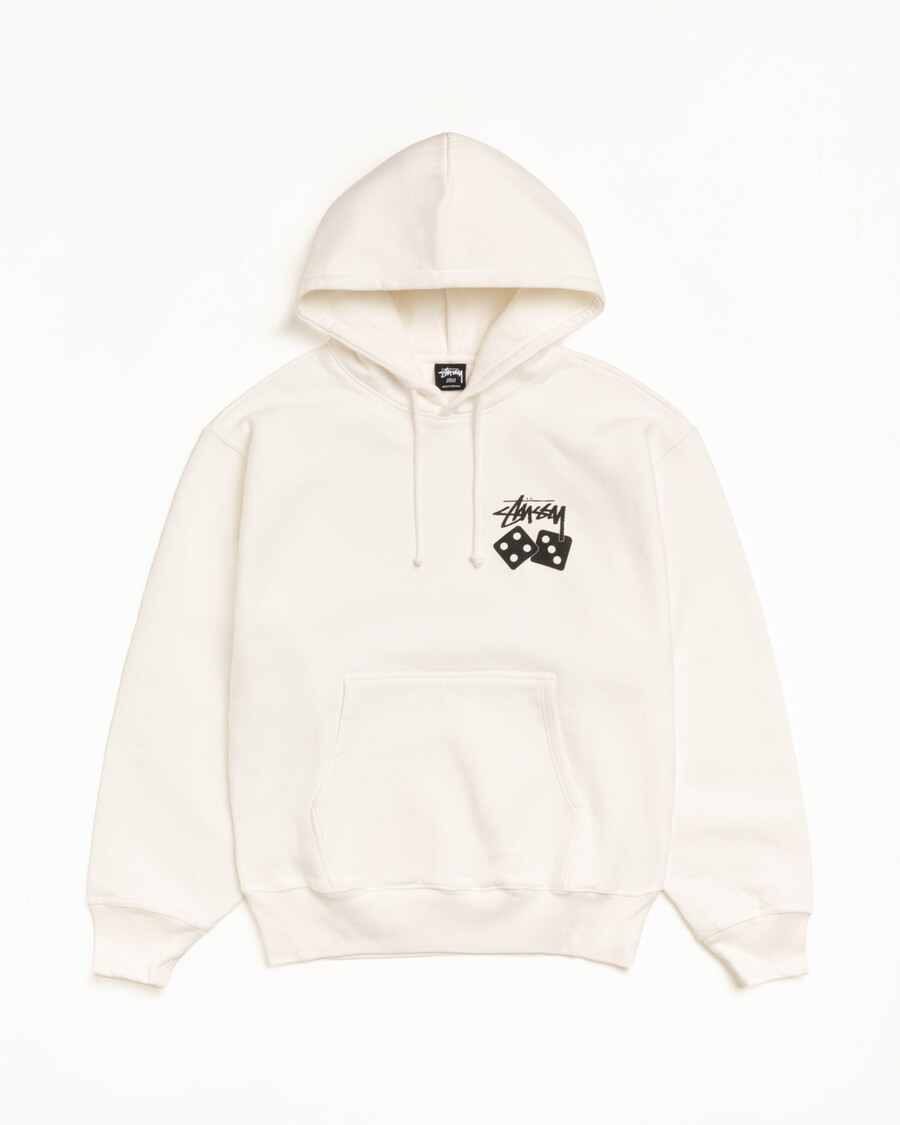 dice hoodie pigmentfärgad