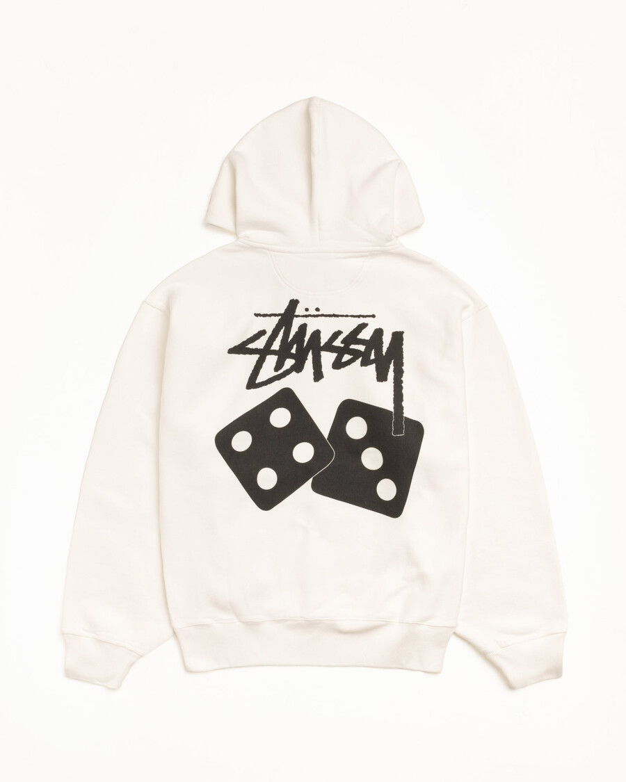 dice hoodie pigmentfärgad