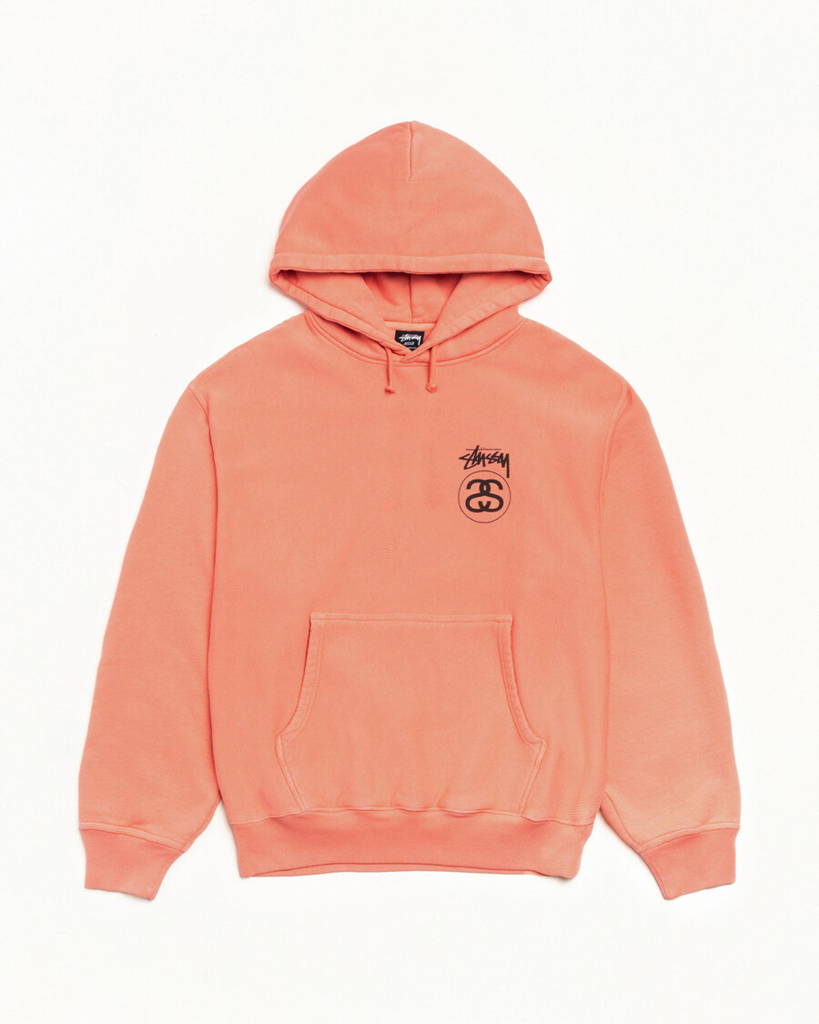 stock link hoodie pigmentfärgad