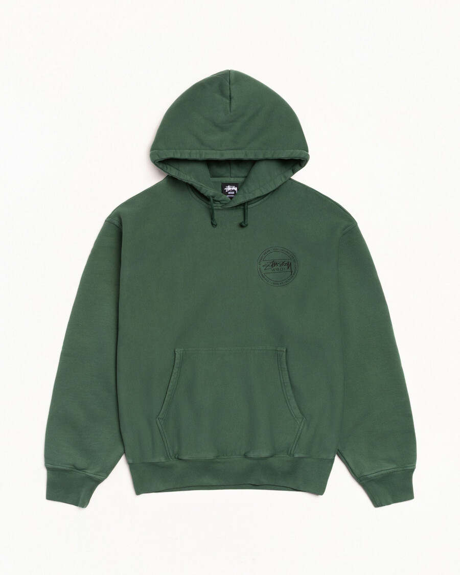 stüssy wear hoodie pigmentfärgad