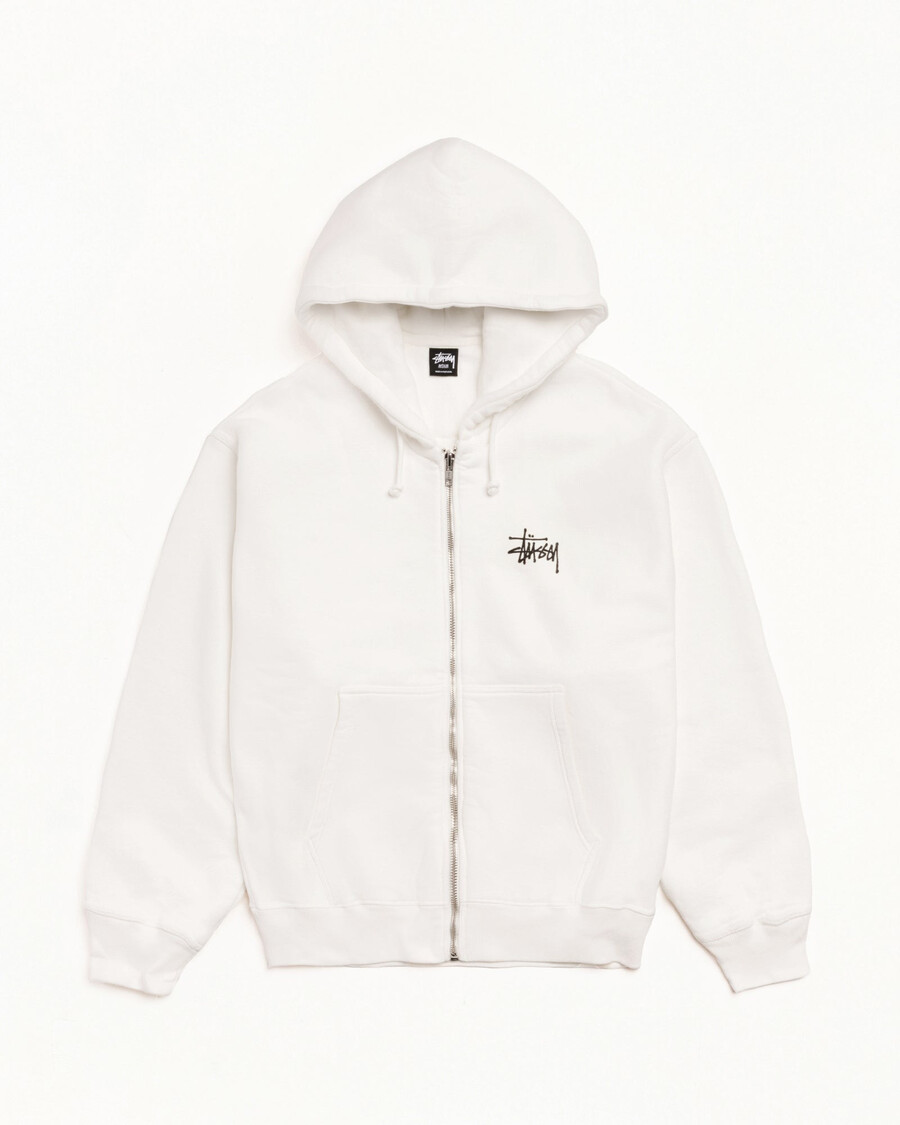basic stüssy zip hoodie pigmentfärgad