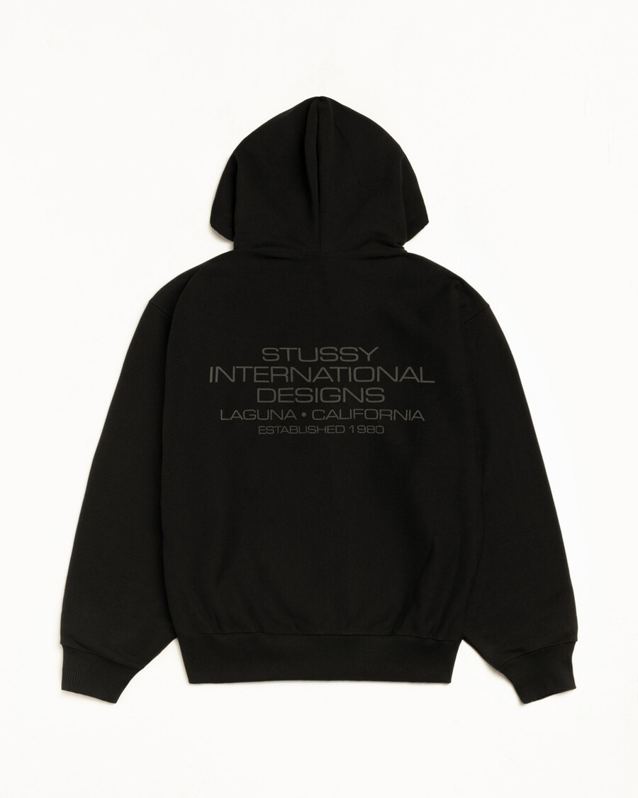 internationella designer dragkedja med huva